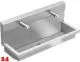 KWC PROFESSIONAL Planox Waschplatzeinheit mit Selbstschluss-Eingriffmischern PL12USM f�r Wandmontage Breite 1200mm (3600013140)