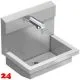 KWC PROFESSIONAL Planox Waschplatzeinheit mit F5L Therm Thermostat Einhebel Waschbatterie PL6ULT f�r Wandmontage Breite 600mm (3600013109)