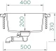 SCHOCK K�chensp�le Kaia N-100 Cristadur� Nano-Granitsp�le / Einbausp�le mit Drehexcenter