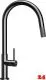 SCHOCK K�chenarmatur Talia Gunmetal Einhebelmischer / Sp�ltischarmatur Oberfl�che: Schwarz matt mit Zugauslauf mit verdeckter Auszugsbrause