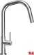 SCHOCK K�chenarmatur Talinos Edelstahl massiv Einhebelmischer / Sp�ltischarmatur Oberfl�che: geb�rstet mit Zugauslauf mit verdeckter Auszugsbrause