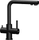 SCHOCK K�chenarmatur Vitus Schwarz mit Zugauslauf 3-Wege Trinkwasserfilter Armatur Oberfl�che: Cristadur� Farbe Puro 180� schwenkbarer Auslauf