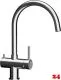 SCHOCK K�chenarmatur Ares EDM mit Festauslauf 3-Wege Trinkwasserfilter Armatur Edelstahl 360� schwenkbarer Auslauf