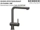 SCHOCK K�chenarmatur Epos Cristadur� Classic Line Einhebelmischer Zugauslauf 180� schwenkbarer Auslauf