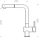 SCHOCK K�chenarmatur Epos Cristadur� Classic Line Einhebelmischer Zugauslauf 180� schwenkbarer Auslauf