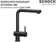 SCHOCK K�chenarmatur Epos Cristadur� Classic Line Einhebelmischer Zugauslauf 180� schwenkbarer Auslauf