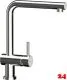 SCHOCK K�chenarmatur Epos W Chrom Einhebelmischer mit Zugauslauf 180� schwenkbarer Auslauf Vorfenstermontage