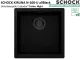 SCHOCK K�chensp�le Kiruna N-100-U allBlack Cristadur� Nano-Granitsp�le / Unterbausp�le Green Line mit Drehexcenter Black-Edition