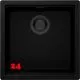 SCHOCK K�chensp�le Kiruna N-100-FB allBlack Cristadur� Nano-Granitsp�le fl�chenb�ndig Green Line mit Drehexcenter Black-Edition