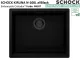 SCHOCK K�chensp�le Kiruna N-100L allBlack Cristadur� Nano-Granitsp�le Green Line mit Drehexcenter Black-Edition