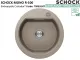 SCHOCK K�chensp�le Mono R-100 Cristadur� Nano-Granitsp�le / Runde Sp�le Green Line mit Drehexcenter