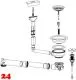 SCHOCK Ablaufgarnitur 1x 3,5" mit Ablauffernbedienung 1x 3,5" Siebkorb-Excenterventil 1x verdeckter �berlauf Ablaufgarnitur Komplett (410073CHR)