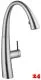 KWC K�chenarmatur Zoe 10.201.025.127FL Einhebelmischer Decor Steel mit Geschirrbrause und LEDShine ClickControl (3600015324)