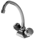 KWC KURI Standard K.10.S1.22.000A20 Zweigriffmischer Chrom mit Festauslauf f�r das Objekt (K.10.S1.22.000A20)
