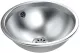 DREILICH Einbau-Waschbecken Pluto 340M-M� Rundbecken Edelstahl matt geb�rstet �berlauf rund (3502180204)