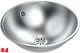 DREILICH Einbau-Waschbecken Pluto 390M-M� Rundbecken Edelstahl matt geb�rstet �berlauf rund (3502180033)
