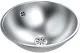 DREILICH Einbau-Waschbecken Pluto 390M-M� Rundbecken Edelstahl matt geb�rstet �berlauf rund (3502180033)