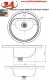 DREILICH Einbau-Waschbecken Uranus 500P-O� rundes Becken Edelstahl poliert ohne �berlauf mit Hahnlochbank (3502180049)