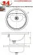 DREILICH Einbau-Waschbecken Uranus 500P-M� rundes Becken Edelstahl poliert �berlauf rund mit Hahnlochbank (3502180207)