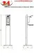 DREILICH Desinfektions�ule Serie: SD - Simple Design Edelstahl freistehend mit Spender 191-210EL 1000 ml (3002140045)
