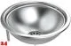 DREILICH Spuckbecken mit Sp�lring SA98O Rundbecken Edelstahl matt geb�rstet ohne �berlauf (3504180040)