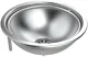DREILICH Spuckbecken mit Sp�lring SA98O Rundbecken Edelstahl matt geb�rstet ohne �berlauf (3504180040)