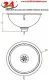 DREILICH Spuckbecken mit Sp�lring SA98U Rundbecken Edelstahl matt geb�rstet ohne �berlauf (3504180134)