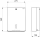 DELABIE Aquarotter Papierhandtuchspender Edelstahl pulverbeschichtet wei� f�r die Wandmontage f�r 500 T�cher manueller Betrieb (510601W)