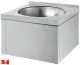 DELABIE Aquarotter Handwaschbecken SXS Edelstahl satiniert fugenlos eingepresstes Rundbecken Ohne �berlauf (181310)