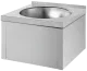 DELABIE Aquarotter Handwaschbecken SXS Edelstahl satiniert fugenlos eingepresstes Rundbecken Ohne �berlauf (181310)