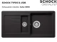 ❎ SCHOCK Kchensple TYPOS D-150S Cristalite Granitsple / Einbausple Basic Line mit Drehexcenter