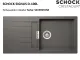 SCHOCK Kchensple Signus D-100L Cristadur Nano-Granitsple / Einbausple mit Drehexcenter