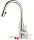 KWC Kchenarmatur EVE 10.121.102.000FL Einhebelmischer Chrom mit Zugauslauf Griffposition auswhlbar mit LEDShine (121618)