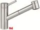 KWC Kchenarmatur Inox 10.271.033.700FL Einhebelmischer Edelstahl massiv mit Zugauslauf mit Brausefunktion (121505)