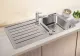 BLANCO Kchensple Lantos 5 S-IF Edelstahlsple / Einbausple Flachrand mit Siebkorb als Drehknopfventil