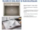 BLANCO Kchensple Dalago 6 Silgranit PuraDurII Granitsple / Einbausple mit Drehknopfventil