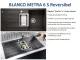 BLANCO Kchensple Metra 6 S Silgranit PuraDurII Granitsple / Einbausple mit Drehknopfventil
