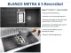 BLANCO Kchensple Metra 6 S Silgranit PuraDurII Granitsple / Einbausple mit Drehknopfventil