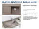 BLANCO Zenar 45 S Silgranit PuraDurII Granitsple / Einbausple Ablaufsystem InFino mit Drehknopfventil