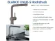 BLANCO Kchenarmatur Linus-S Silgranit-Look Einhebelmischer mit Zugauslauf 140 schwenkbarer Auslauf