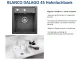 BLANCO Kchensple Dalago 45 Silgranit PuraDurII Granitsple / Einbausple mit Drehknopfventil