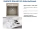 BLANCO Kchensple Dalago 45 Silgranit PuraDurII Granitsple / Einbausple mit Drehknopfventil