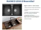 BLANCO Doppelsple Lexa 8 Silgranit PuraDurII Granitsple / Einbausple Ablaufsystem InFino mit Drehknopfventil
