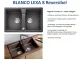 BLANCO Doppelsple Lexa 8 Silgranit PuraDurII Granitsple / Einbausple Ablaufsystem InFino mit Drehknopfventil