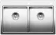 BLANCO Kchensple Divon II 8-IF Edelstahlsple / Doppelsple Flachrand mit Ablaufsystem InFino und Drehknopfventil