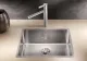 BLANCO Kchensple Claron 500-IF Edelstahlsple / Einbausple Flachrand mit Ablaufsystem InFino und Handbettigung