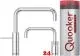 QUOOKER Nordic Square Twintaps VAQ PRO3 Einhebelmischer Chrom & 100C Armatur als Set (PRO3NSMSCHRTT)