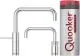 QUOOKER Nordic Square Twintaps VAQ PRO3 Einhebelmischer Chrom & 100C Armatur als Set (PRO3NSMSCHRTT)