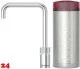 QUOOKER Nordic Square Combi B 100C Armatur Solohahn Chrom als Kochendwasser Armatur (COMBINSSCHR)
