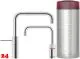 QUOOKER Nordic Square Twintaps Combi Einhebelmischer Chrom & 100C Armatur als Set (COMBINSMSCHRTT)